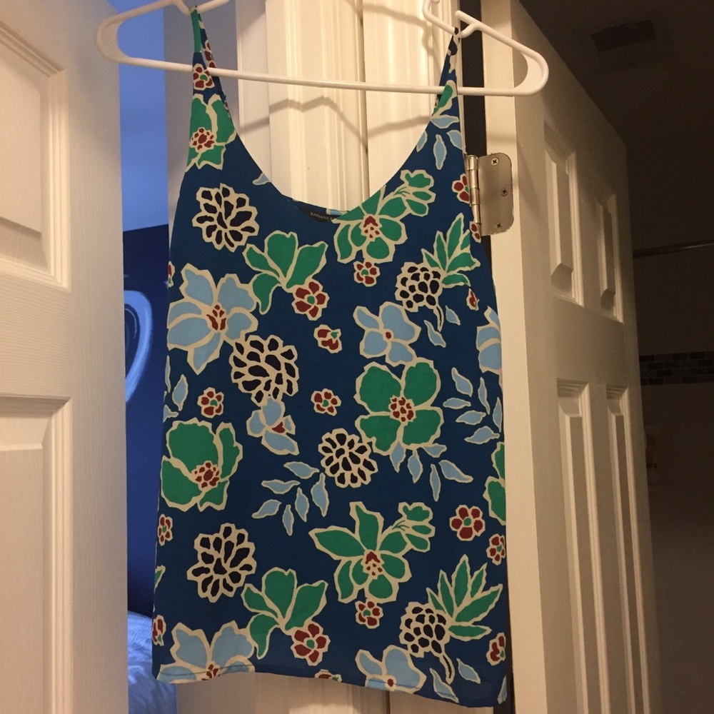Banana Republic Hawaiian floral spaghetti strap